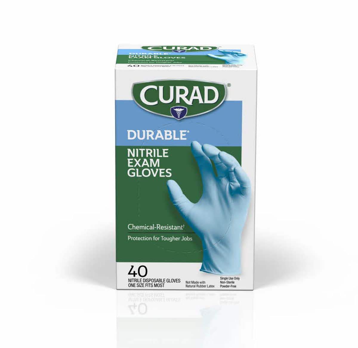 Nitrile Exam Gloves, Durable, Powder Free, Chemical Resistant, One Size