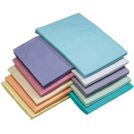 Dry-Back Patient Bibs WHITE 13′ x 18′ 2-Ply Paper/1-Ply Poly, Plain Rectangle