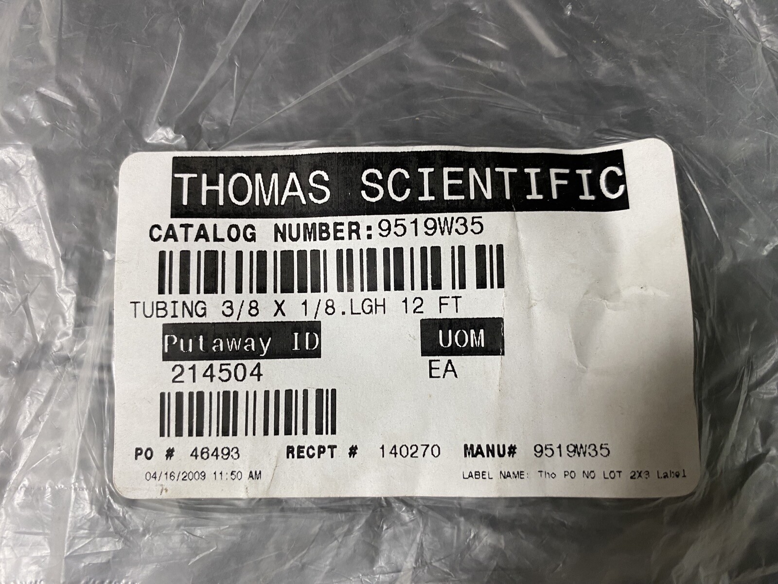 THOMAS SCIENTIFIC Laboratory Grade Seamless Latex Rubber Tubing 9519W35 (1/Pk)