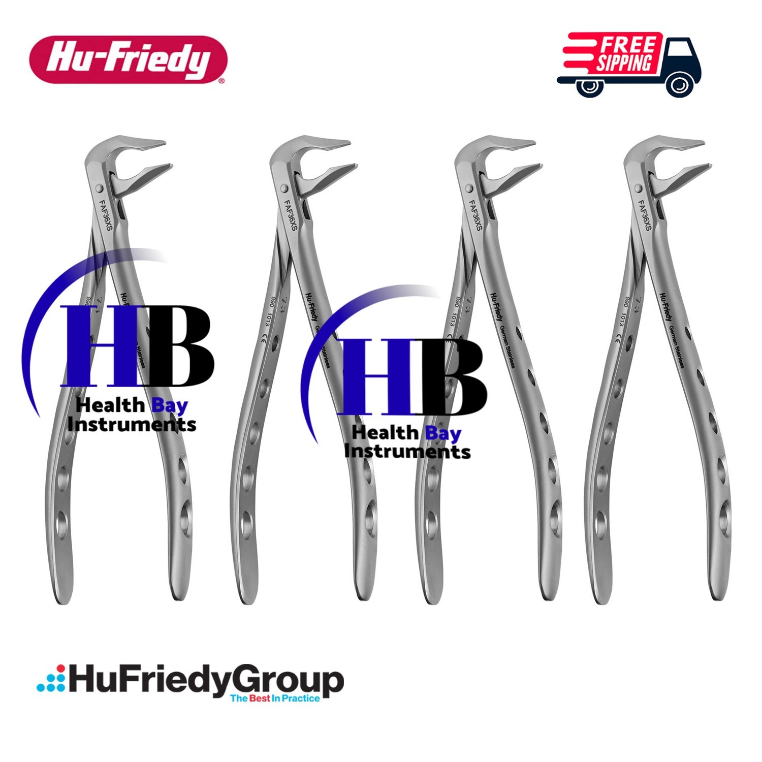 Hu-Friedy FAF36XS #36 Apical Forceps Atraumair Lower Anterior Teeth set of 4