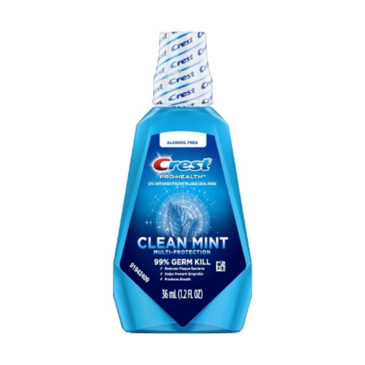 Crest Pro-Health Rinse, Clean Mint, Alcohol-Free, 36 mL, 48/Case