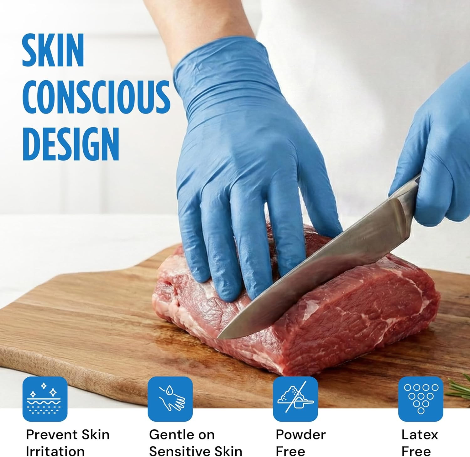 Heavyweight Nitrile Gloves Exam Grade Latex Free Disposable