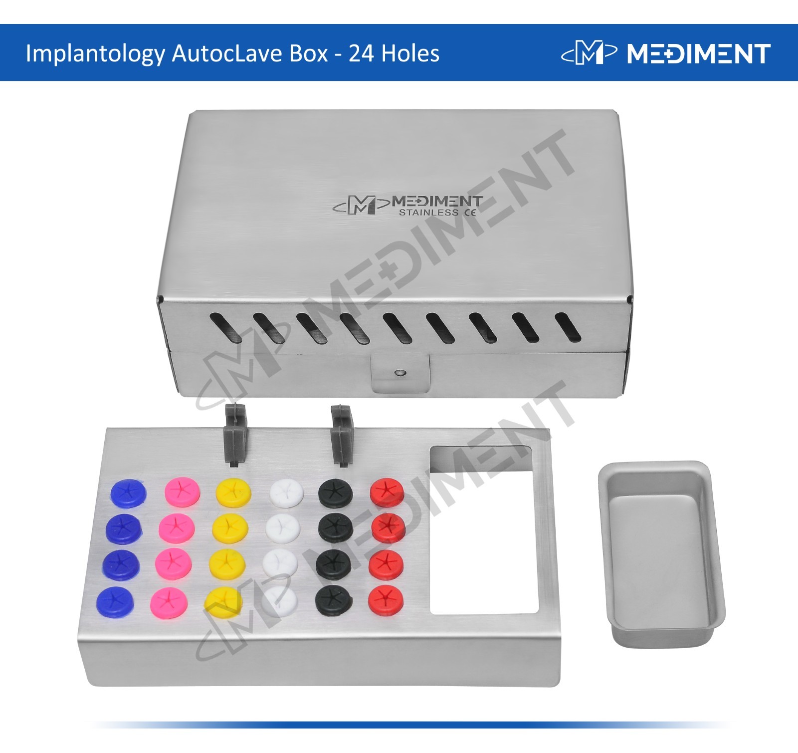24 Pcs Drill Tray Sterilization Storage Stand – Surgical And Dental Tray CE