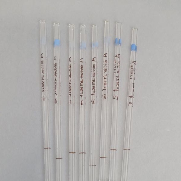 Corning Volumetric Pipet 1 ml TD Grade A 31.3 cm Blue 9 Pipettes