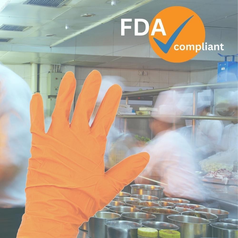 2XL 5 Mil Full Textured Orange Nitrile Powder Free Disposable Gloves 36000 Pcs
