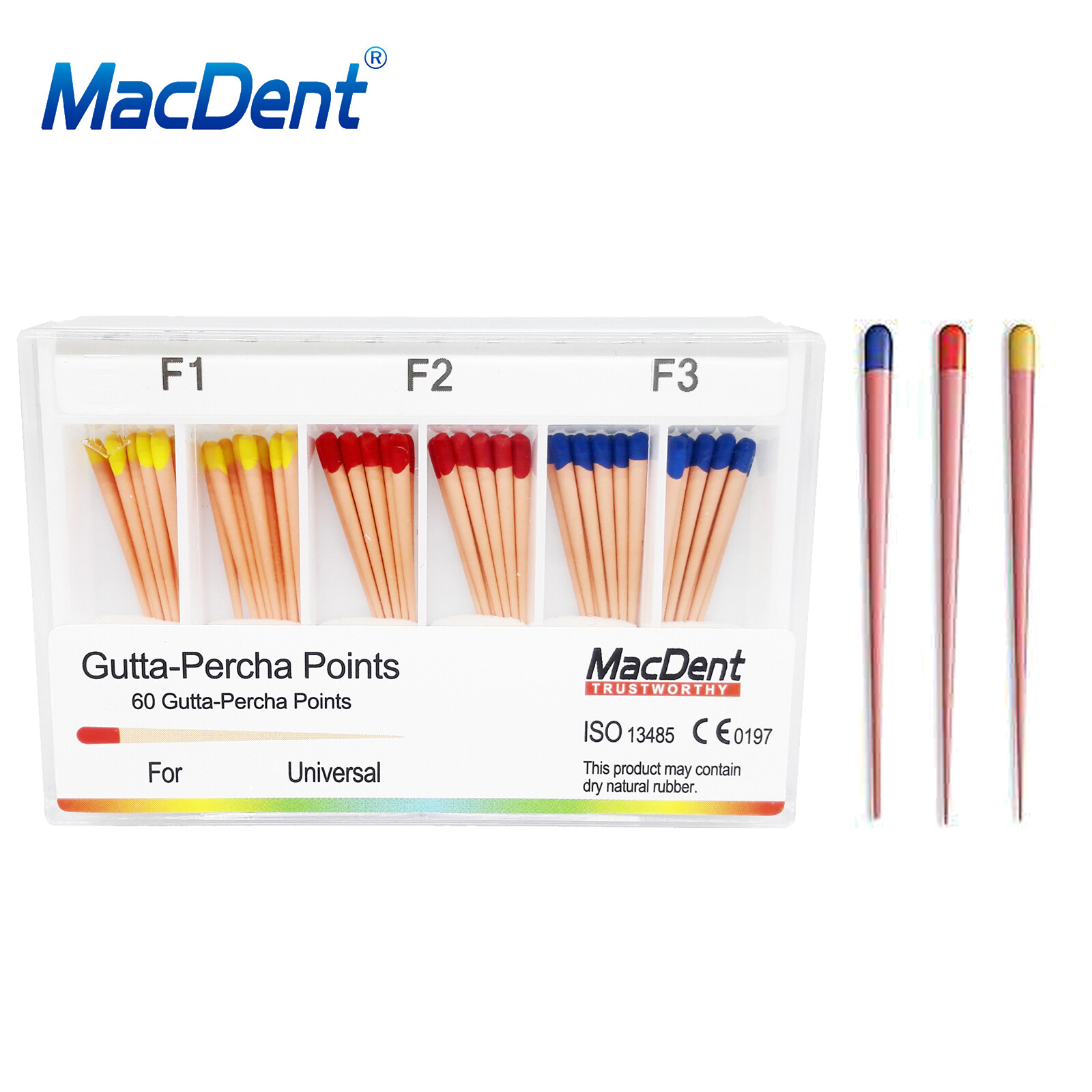 MacDent Dental Endodontic Gutta Percha / Absorbent Paper Points Tips Obturating