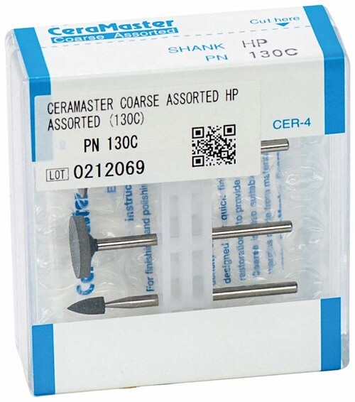 Dental Abrasives – 4 pcs. CeraMaster COARSE ASSORTED Shank HP #130C – Shofu