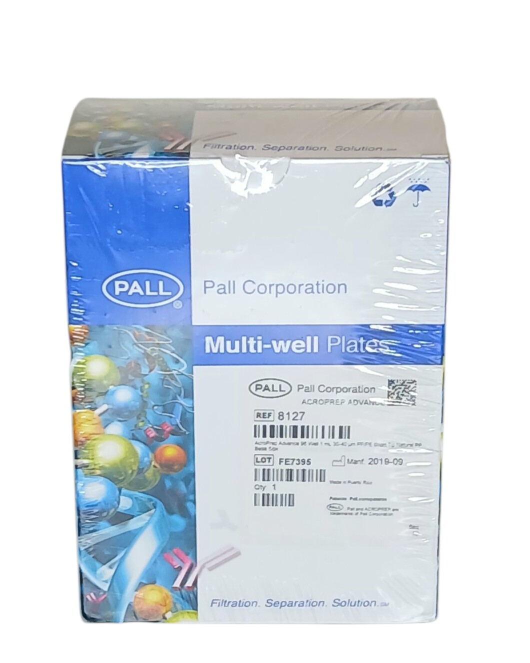 Pall AcroPrep Advance 96-Well 1 ML 30-40 PP/PE Multi-Well Lab Filtration New