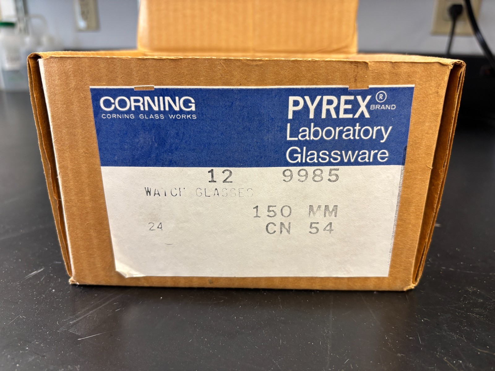 Corning Pyrex Watch Glasses, 150 mm, Case of 12