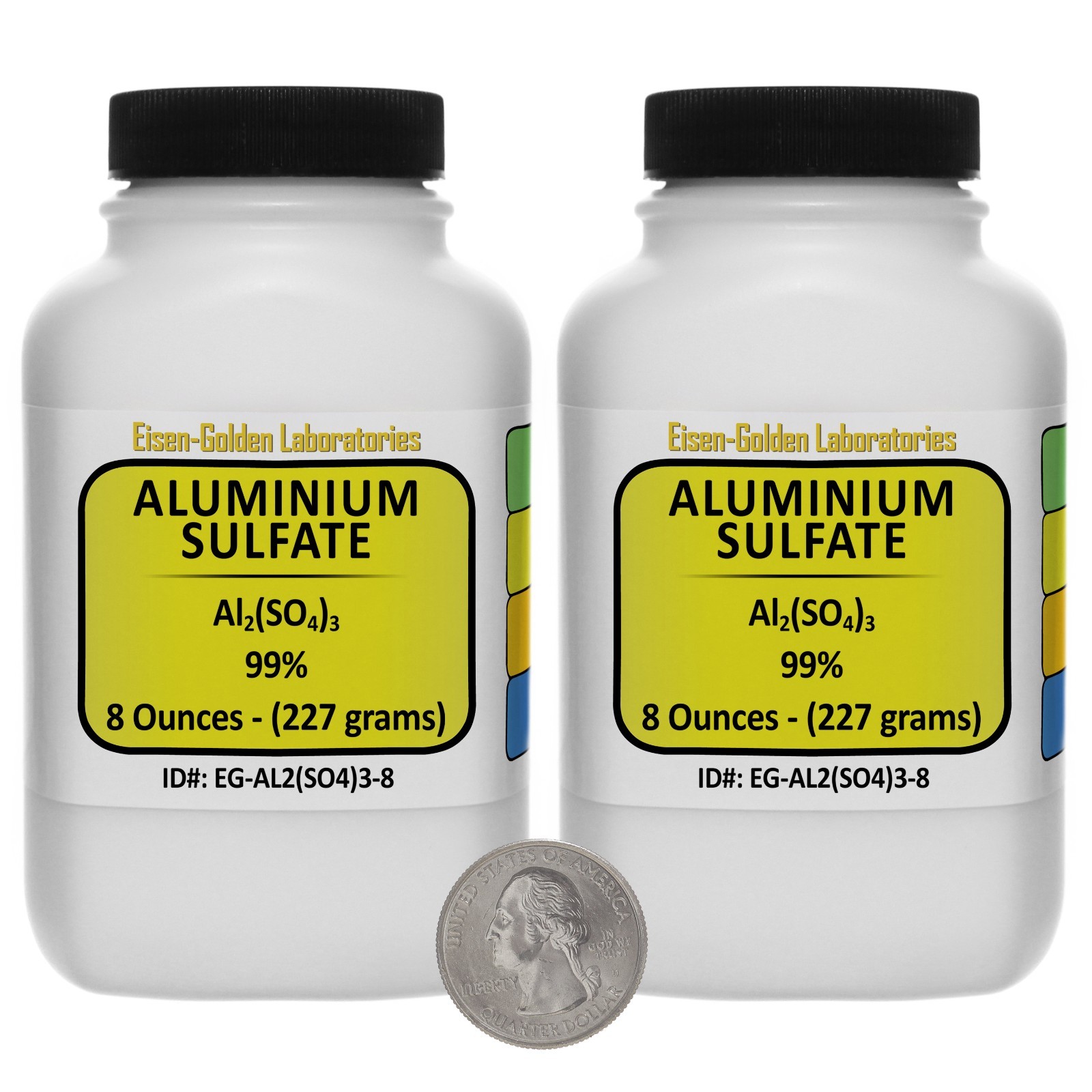 Aluminium Sulfate [Al2(SO4)3] 99% AR Grade Powder 1 Lb in Two Bottles USA