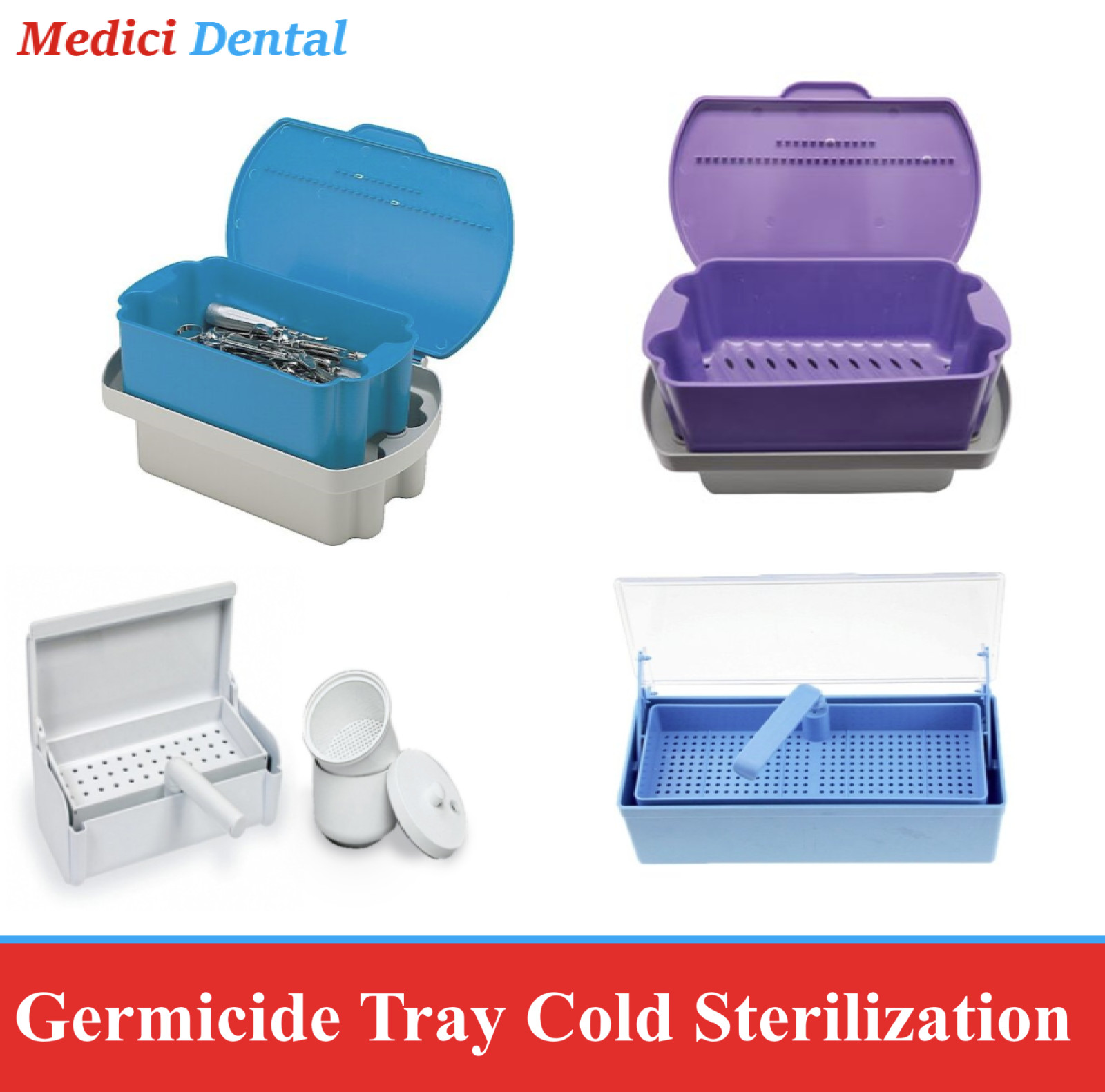 Dental Germicide Tray Steri-Soaker Sani HLD Holder Sterilize Instrumenents Tatto