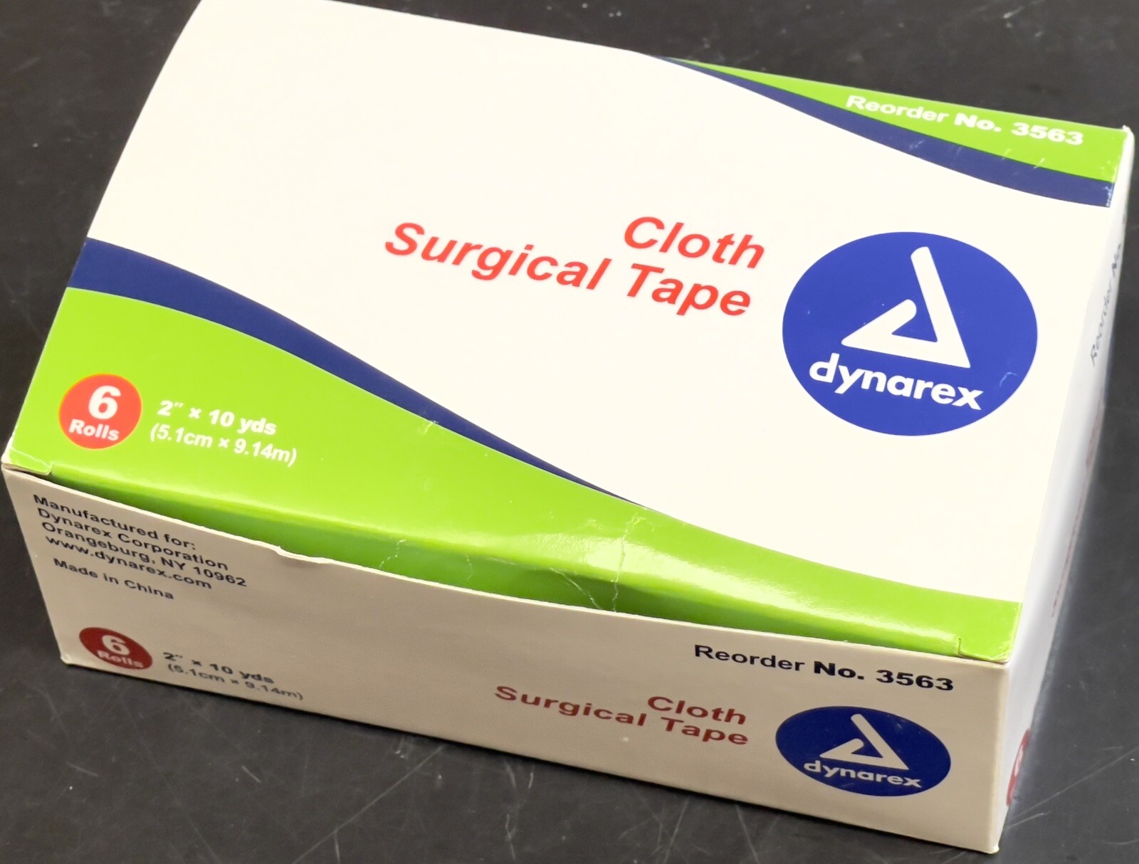 Dynarex 3563 Cloth Surgical Tape 2″ X 10yd Total 6 Rolls