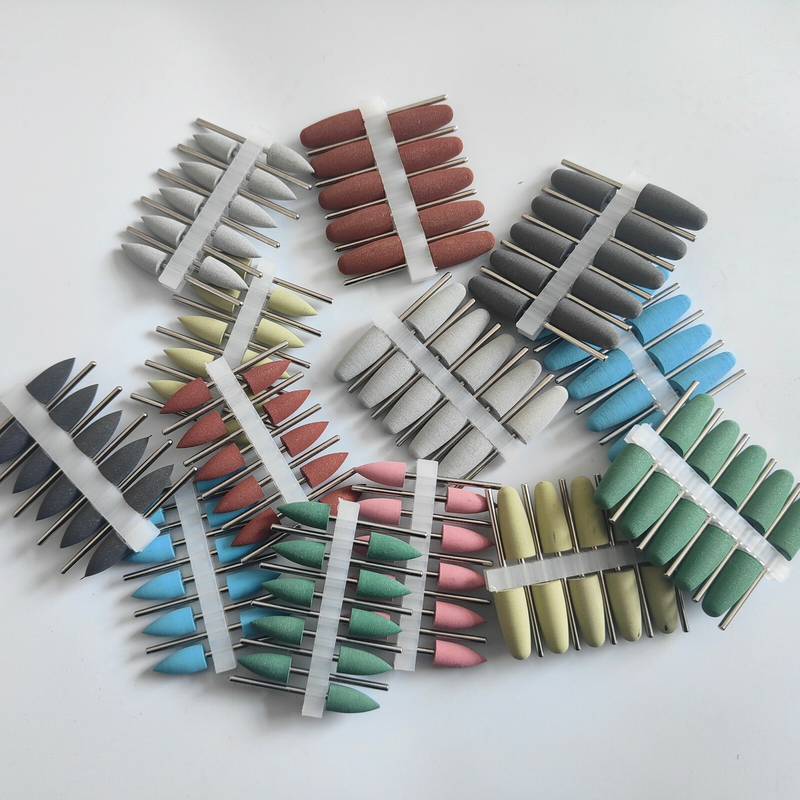 10pcs 2.35mm Dental Silicone Polishers Resin Base Acrylic Diamond Polishing Burs