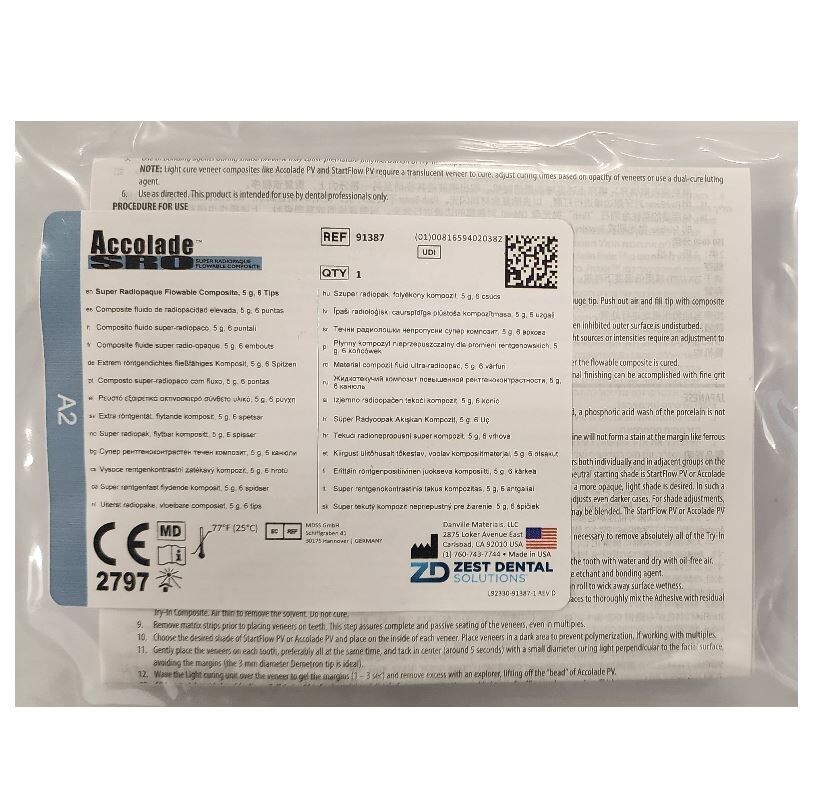 *1-Pack* Danville Accolade SRO A2 Flowable Composite 5g Syringe 91387