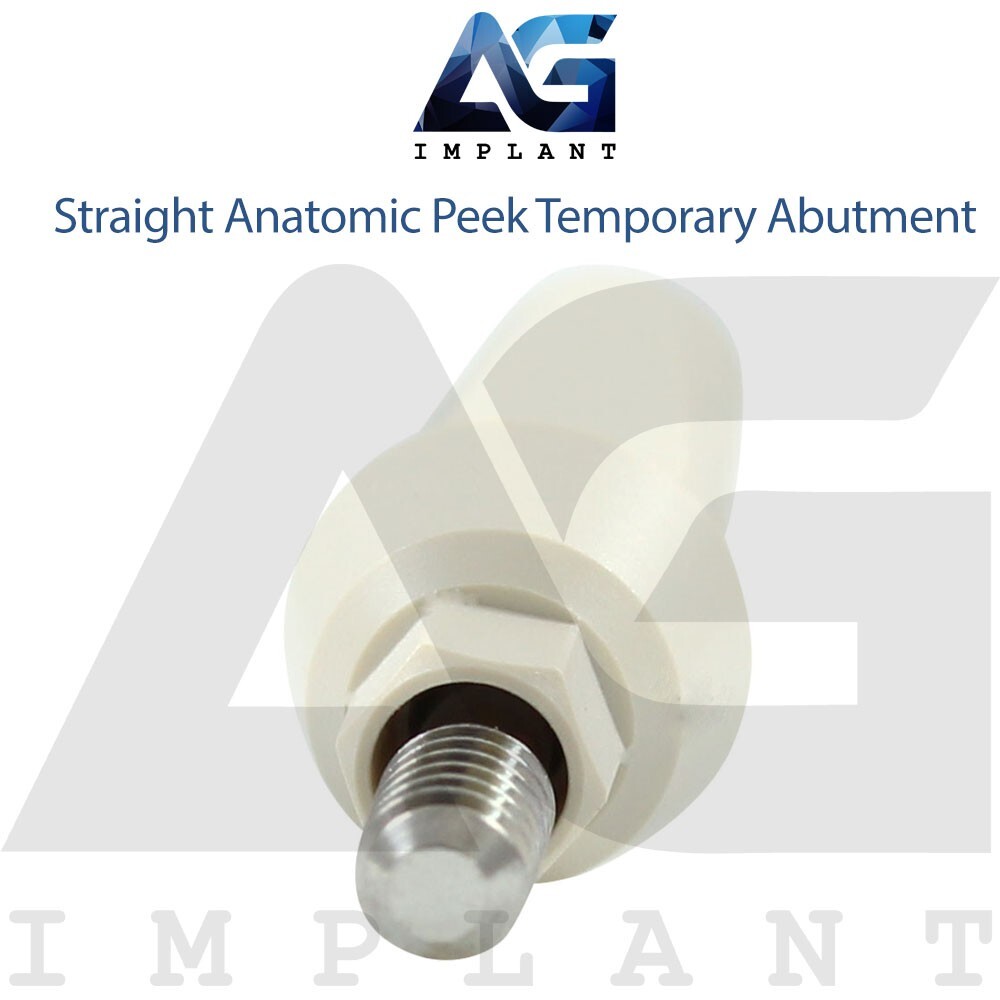 10 Straight Anatomic Peek Temporary Prosthetic System Int Hex 2.42mm