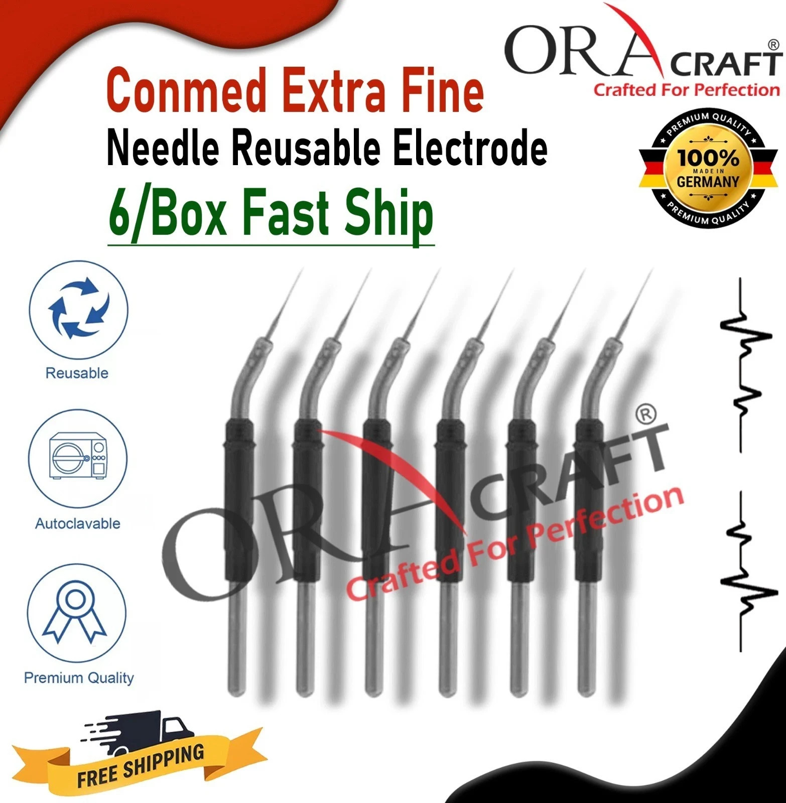 ConMed Extra Fine Reusable EMG Needle Electrodes – 7/Box – USA Fast Shiping