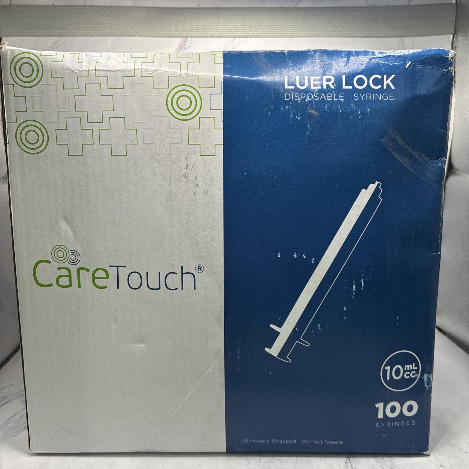 Care Touch 10mL Syringe Only – Luer Lock Tip NO NEEDLE ,100 PACK