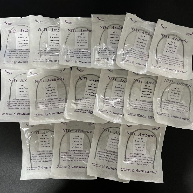 120Pk Dental Ortho Reverse Curve Arch Wires Super Elastic Niti Rectangular Wires