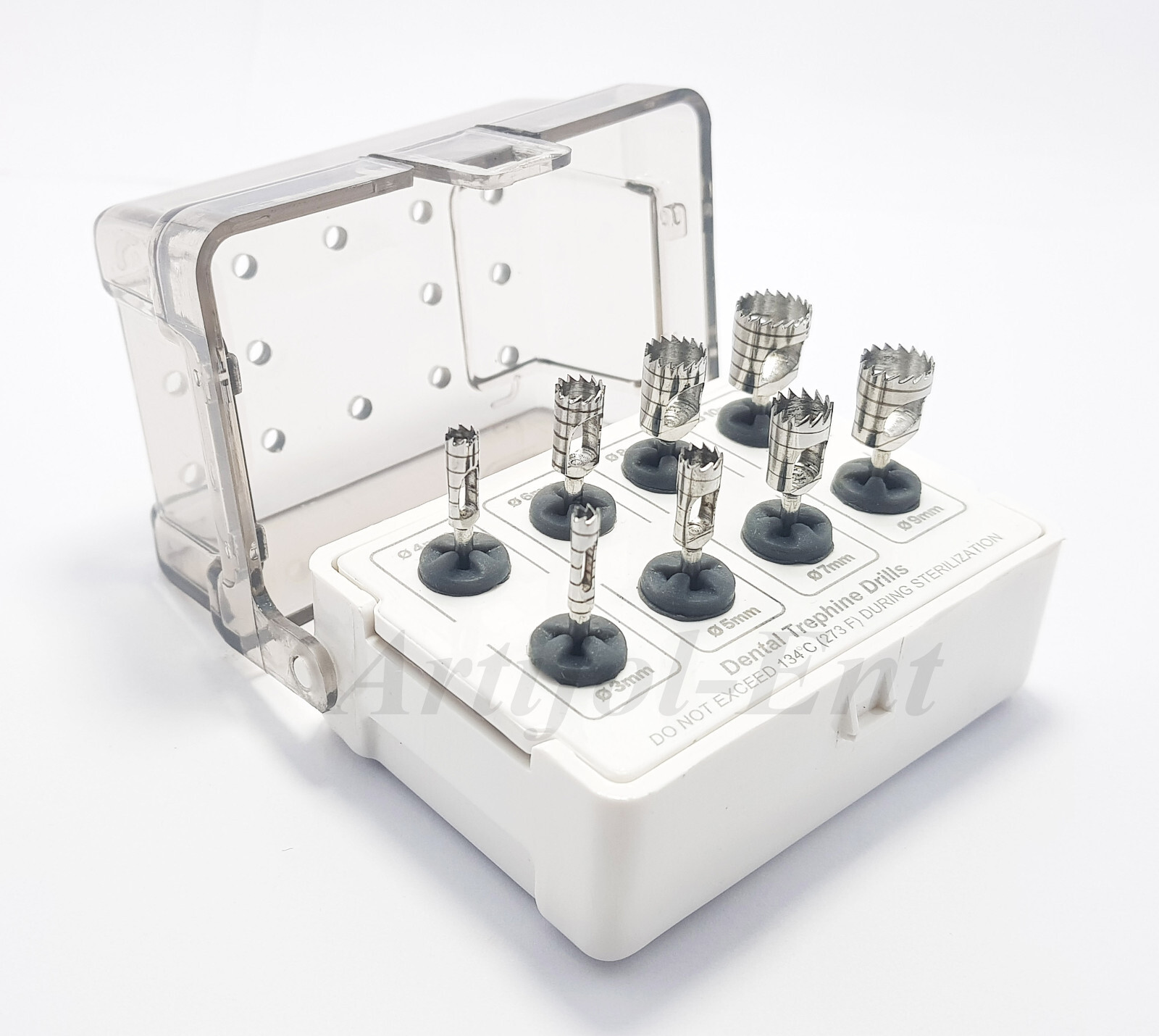 Dental Trephine Drills Kit 8 Pcs Implant Surgical Bone Grafting Sinus Lift Tools