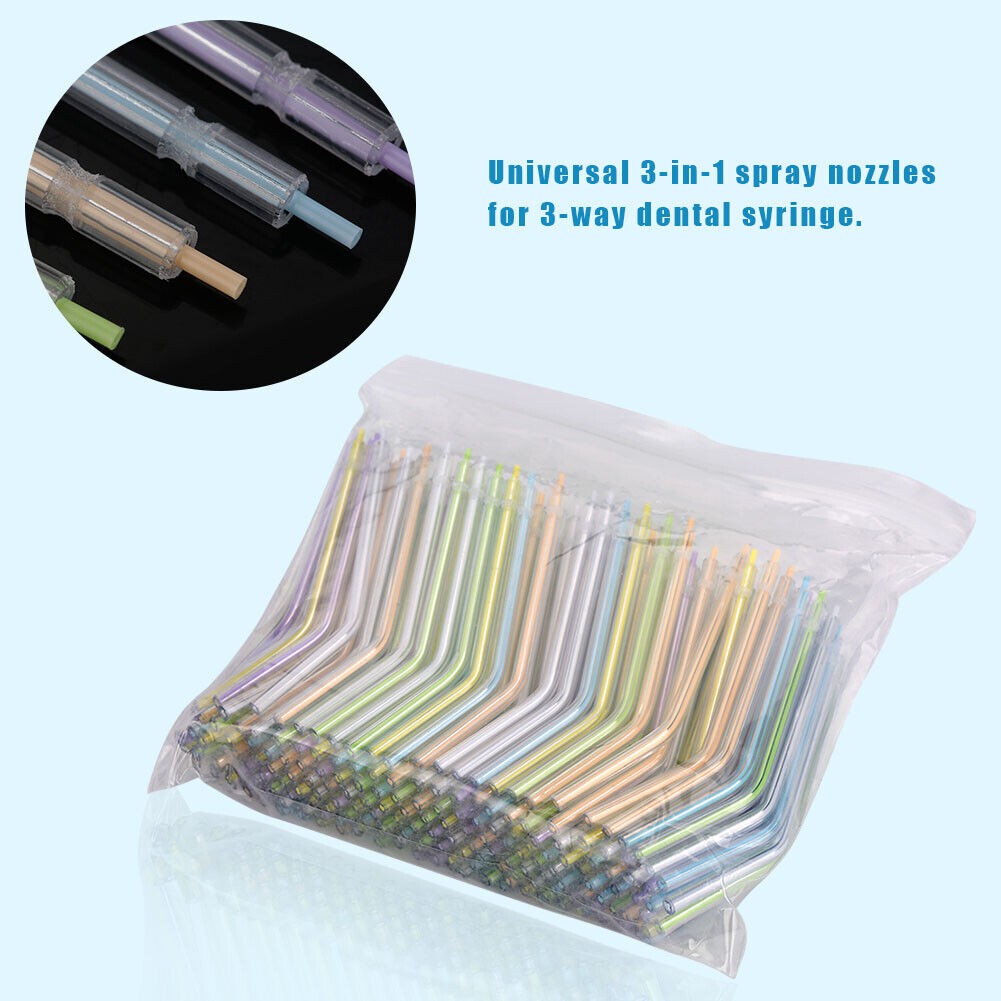 250-1000Pcs Disposable Dental Spray Nozzles Tips For 3-Way Air Water Syringe