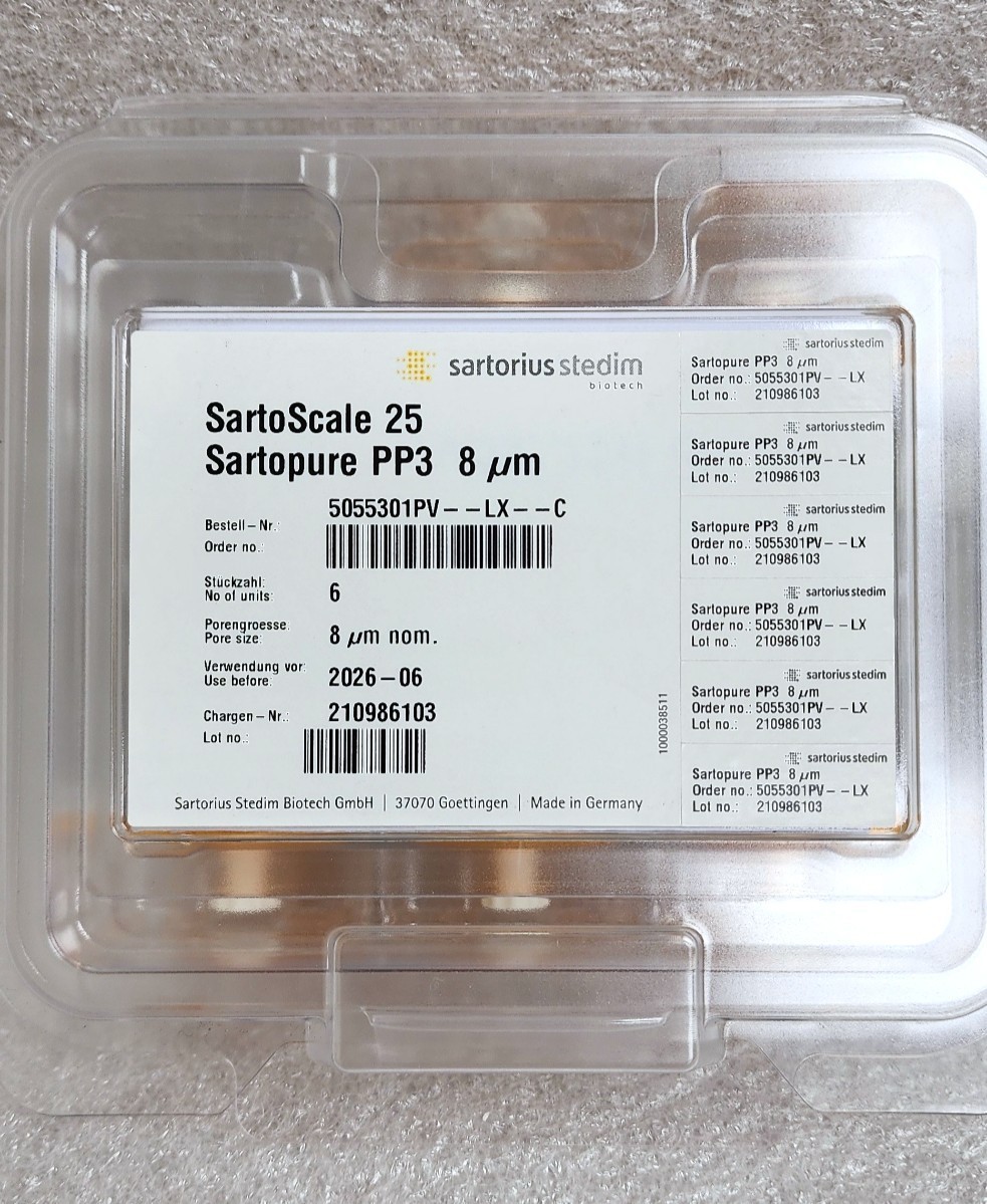 SARTORIUS 5055301PV–LX–C SartoScale 25 Sartobran PP3 Filters 8µm / PACK OF 6