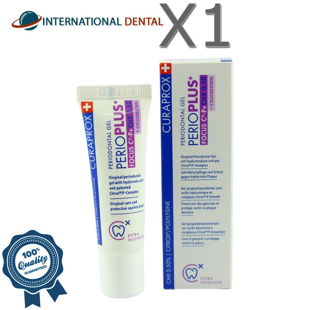Curaprox Perio Plus Focus Gel CHX 0.5% 10ml Plaque Control Gum Care Dental Gel