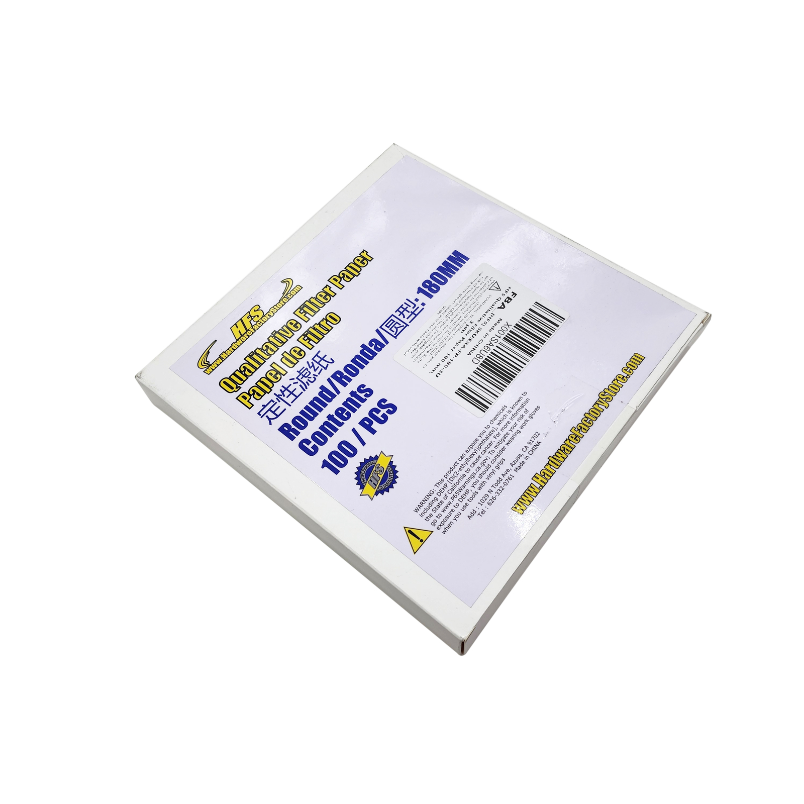 HFS(R) 180mm Ashless Qualitative Filter Papers Lab 100PCS Slow 3 um Round