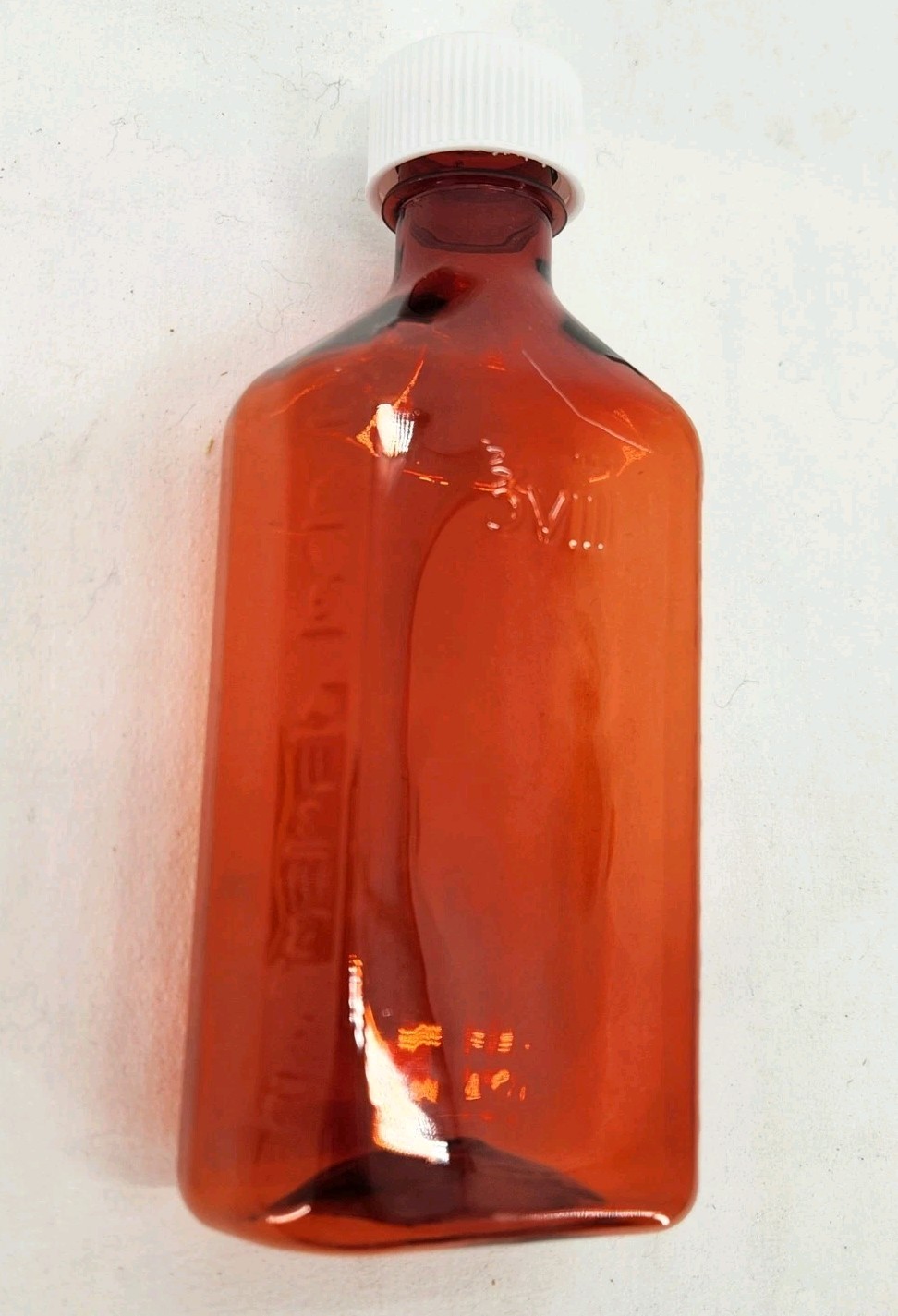 Plastic Amber Oval Liquid Medicine Bottles, 8oz, Child Resistant Cap, 21 Count