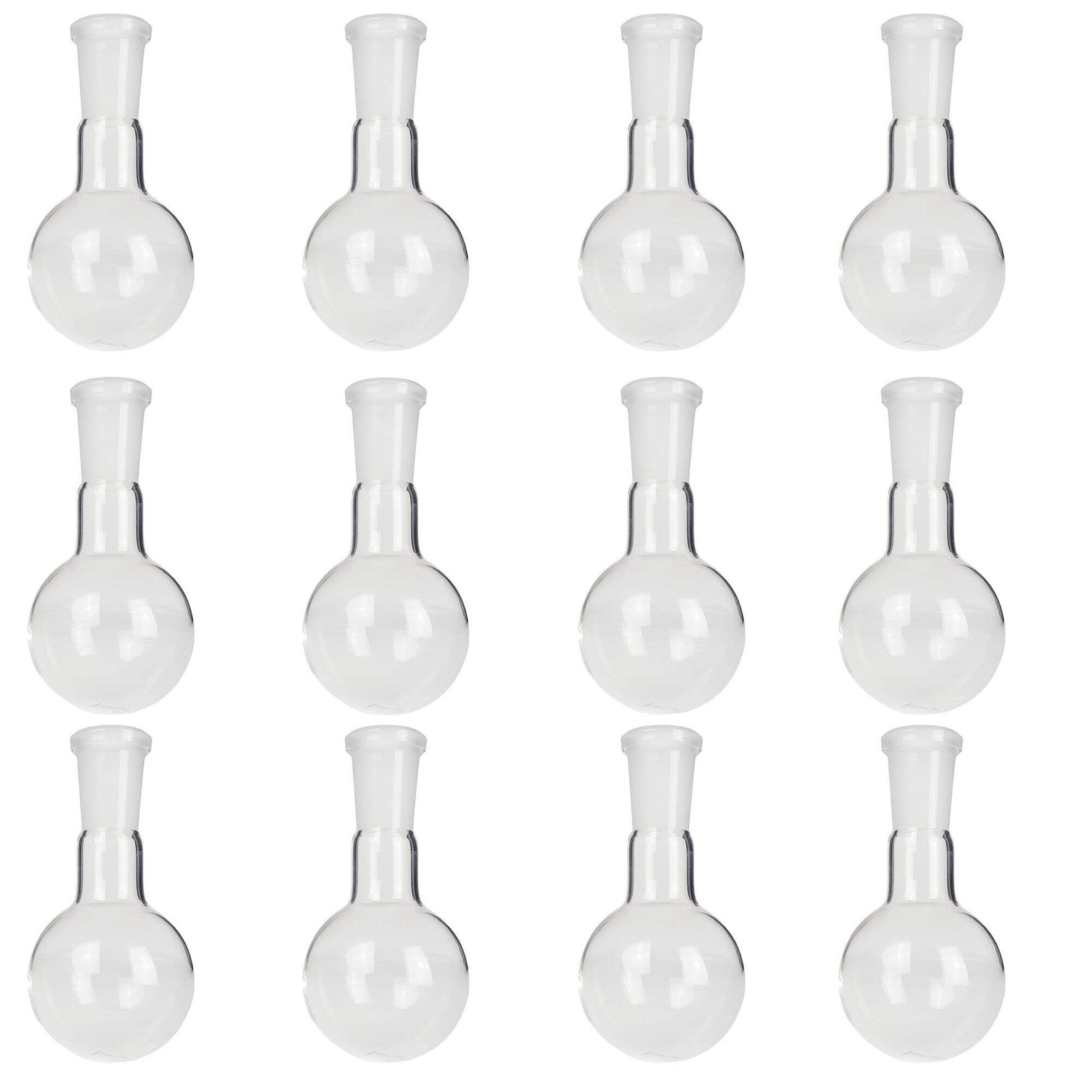 Round-Bottom Boiling Flask, 24/40 Ground Glass Joint, 125ml, Pack of 12