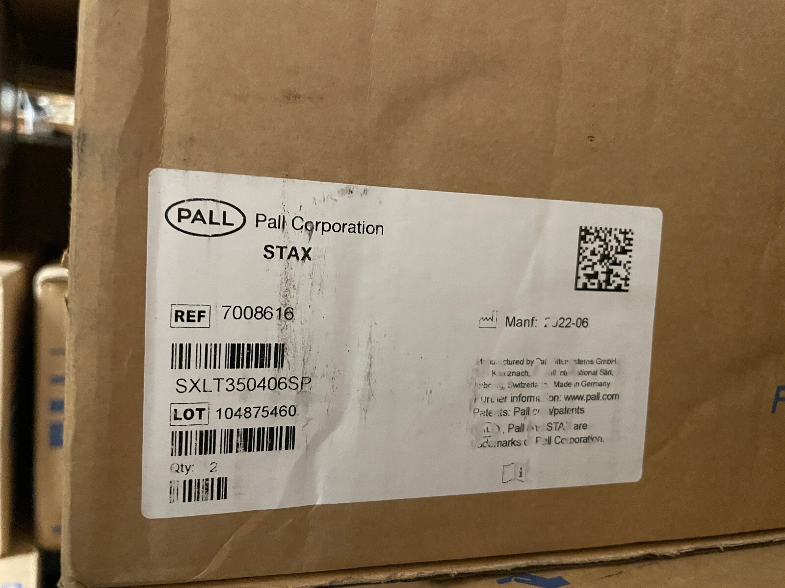 PALL Kleenpak STAX Filter 7008616 membrane Cytiva two units per case stax