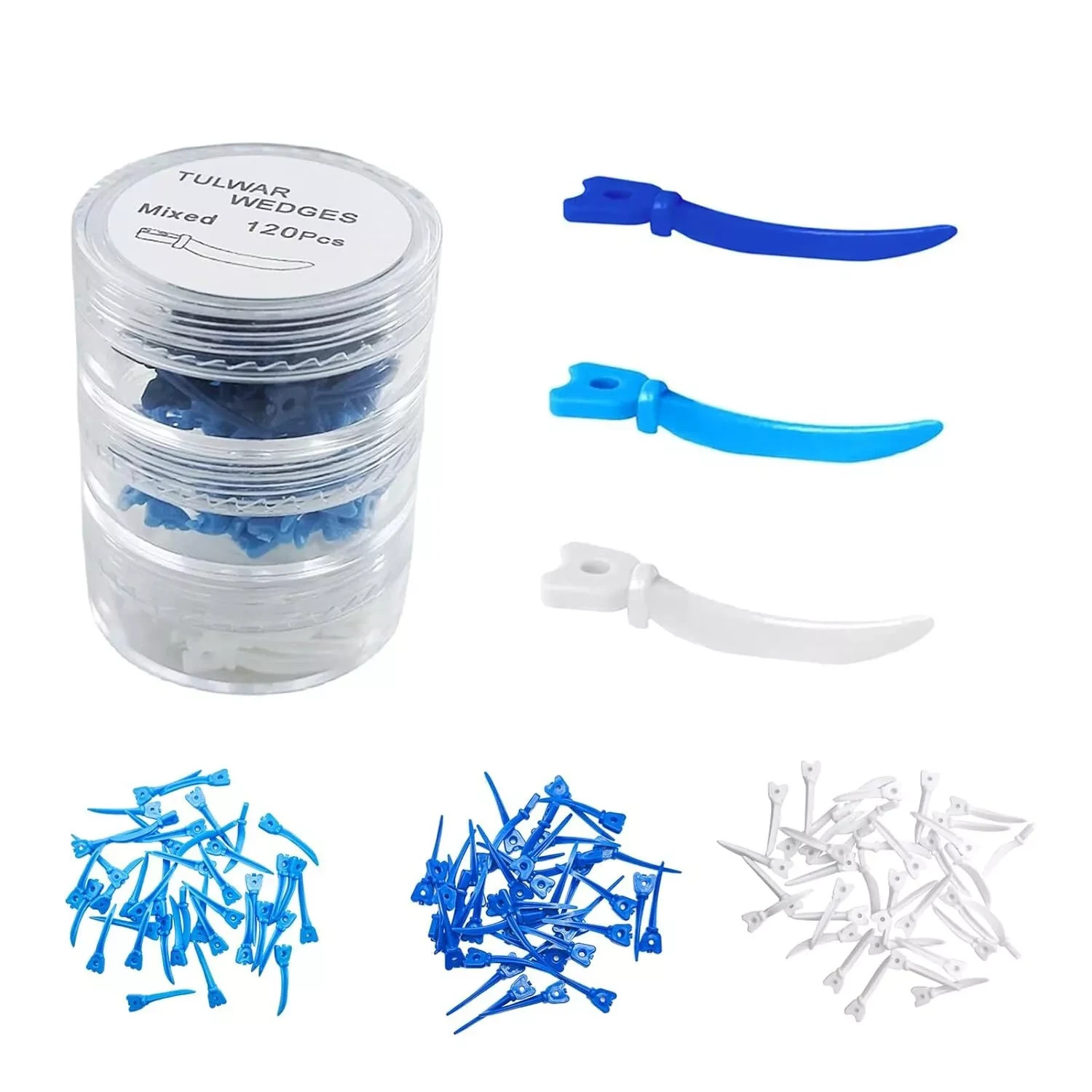 Dental Matrix Bands Ring Sectional Matrix System Clamp Plastic Tulwar Wedges Set