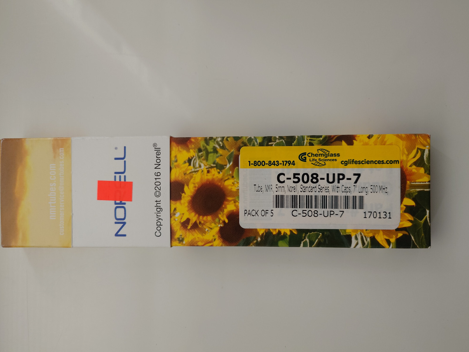 Norell C-508-UP-7 NMR tubes 5-pack 5mm 7″