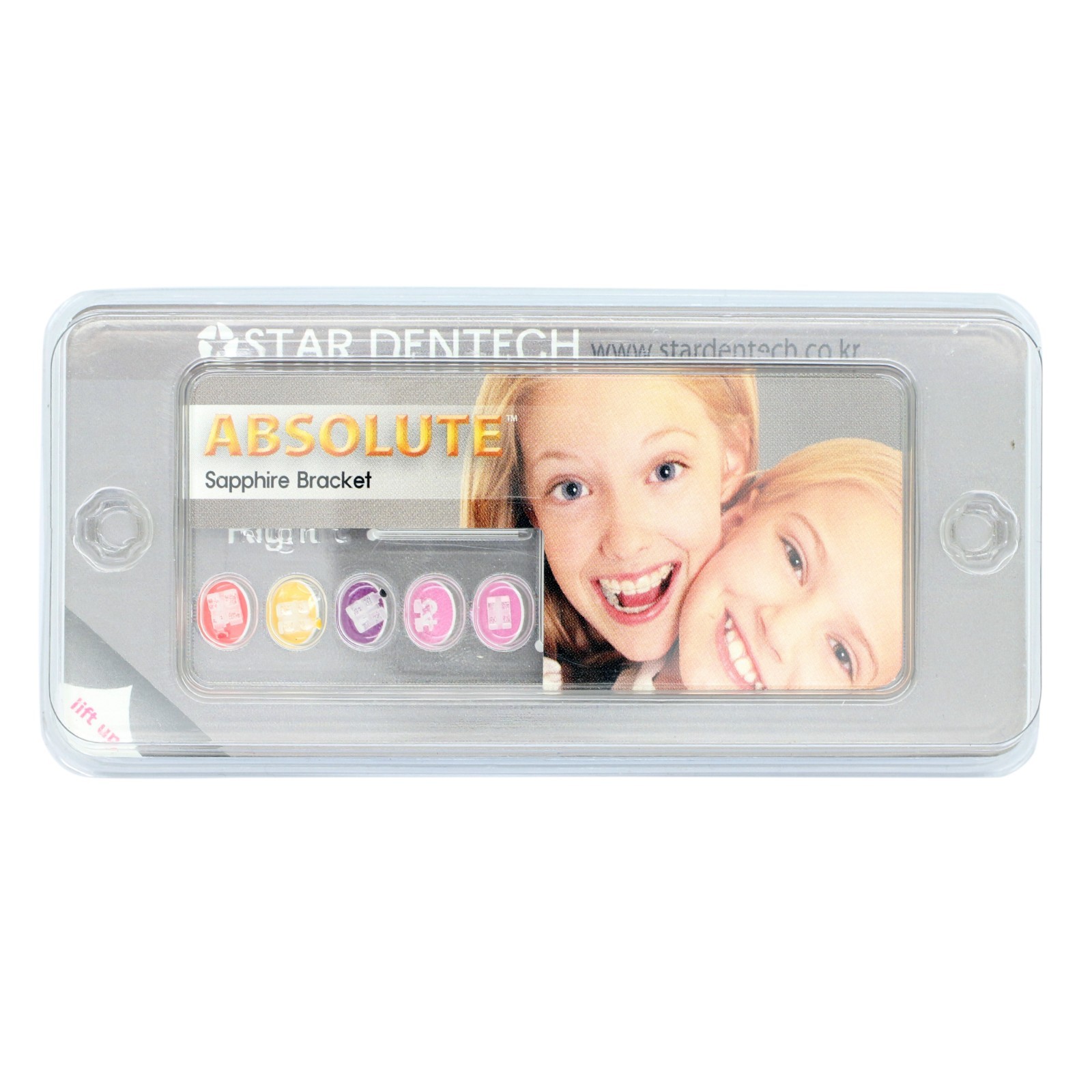ABSOLUTE Dental Orthodontic Ceramic Brackets Clear Braces Roth. 022 345 Hooks