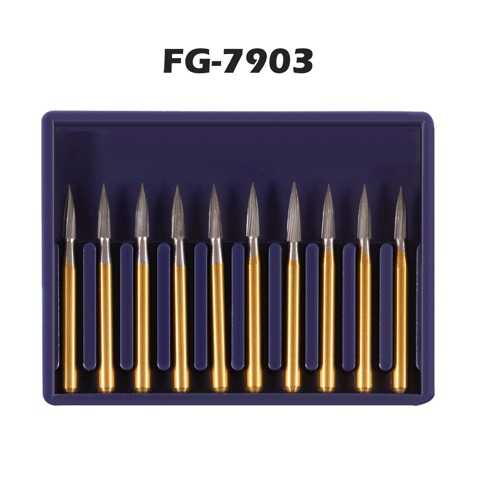 FG 7903 Trimming/Finishing Gold Bur Tungsten Carbide Friction Grip BURS Dental