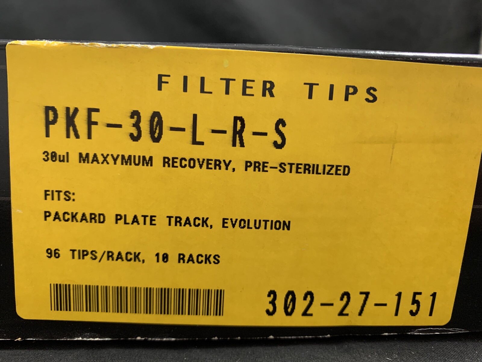 AXYGEN 30ul Clear 96 Rack Maximum Recovery Sterile Pipette Tips 864/Pack