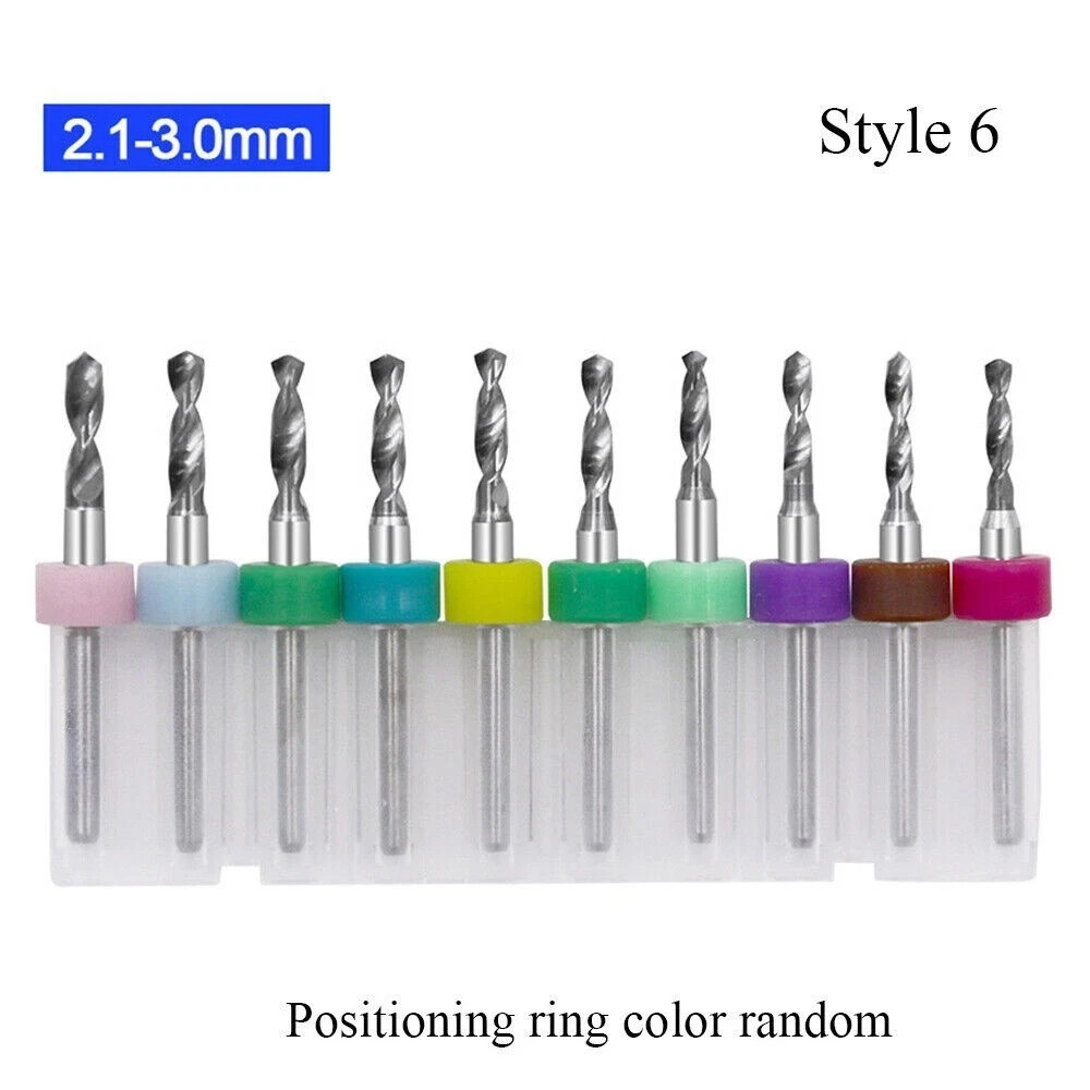 6 Types Dental CNC Engraving Burs Tungsten Carbide Steel Twist PCB Drill Bit Set