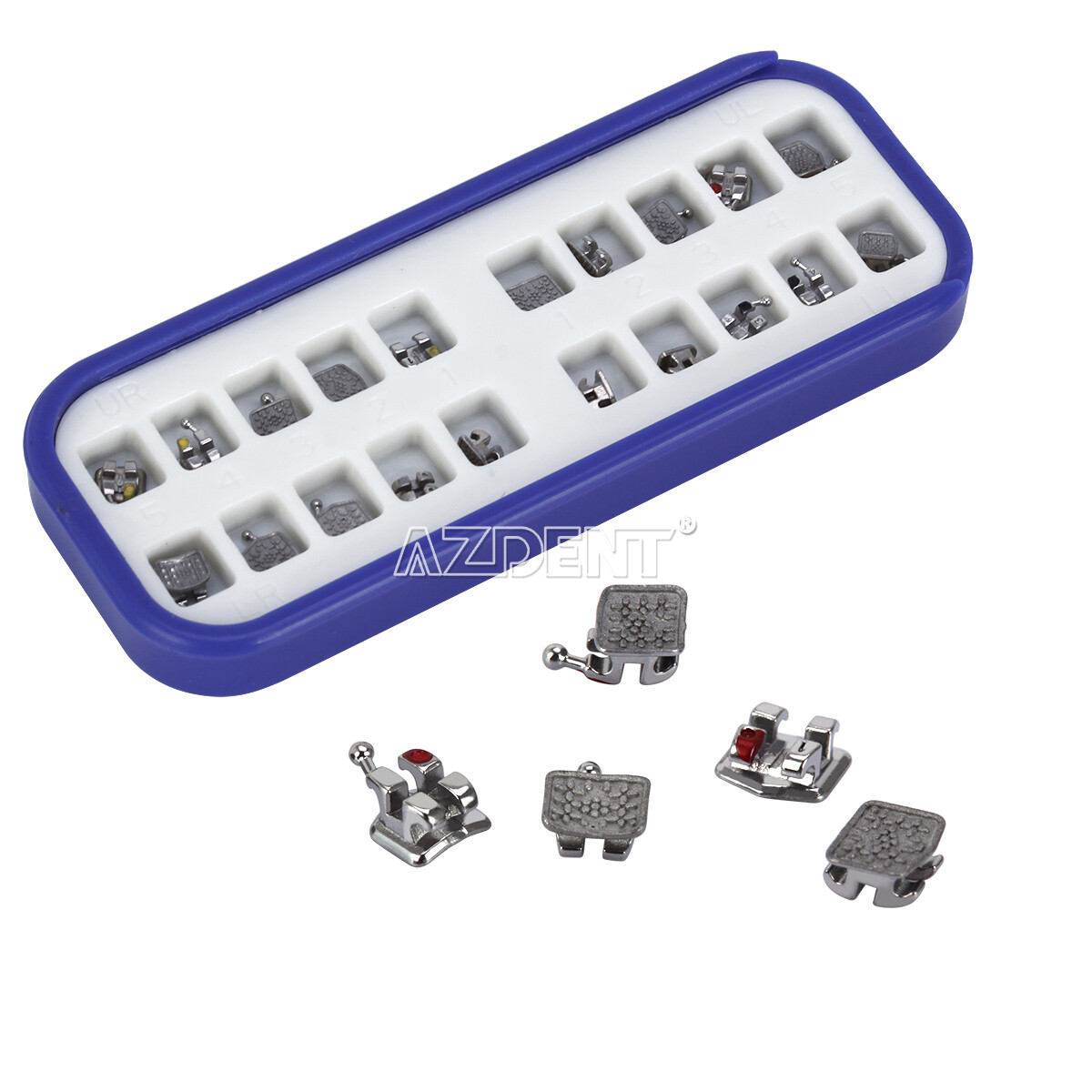 Dental Ortho Monoblock Metal Brackets Braces MIM Mini Roth 022 3-4-5 Hooks
