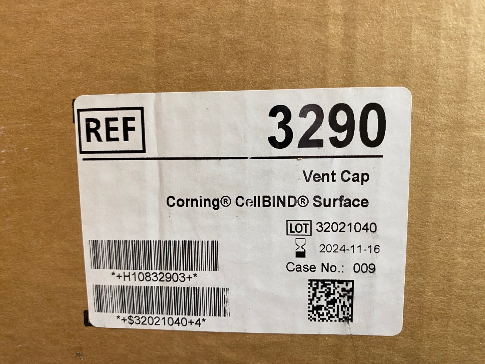 CORNING CellBIND 75cm² U-Shaped Cell Culture Flask Vent Cap 3290 (100/cs)