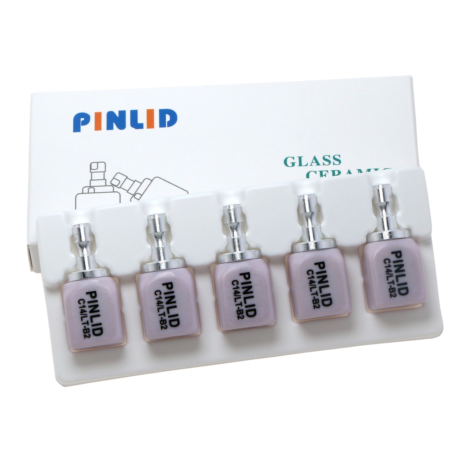 US 5pcs/Box Lithium Disilicate Blocks Dental Lab C14 LT Glass Ceramic CAD/CAM