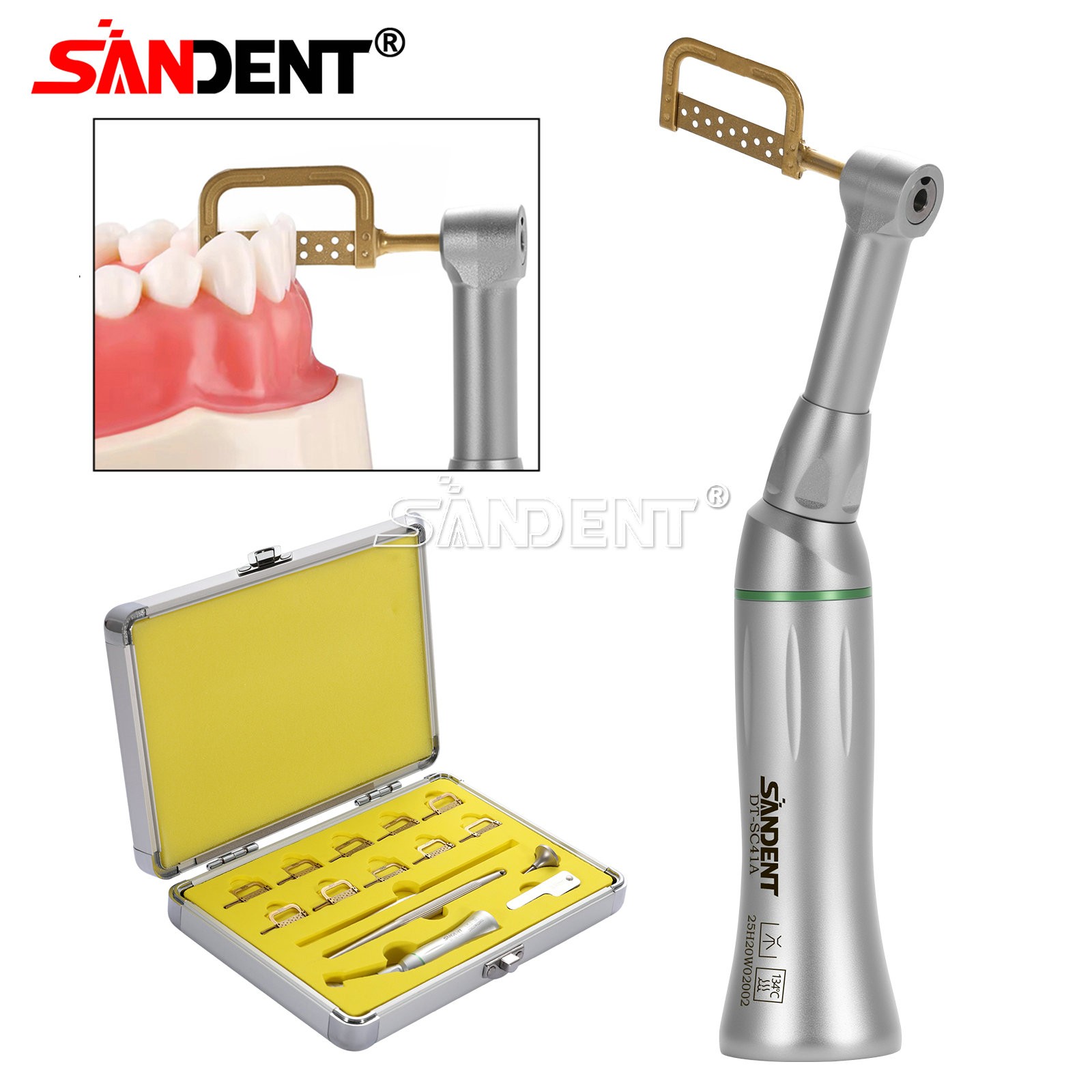 1-10Kits Dental 4:1 Contra Angle Handpiece IPR For Eva Tips Interproximal Strips