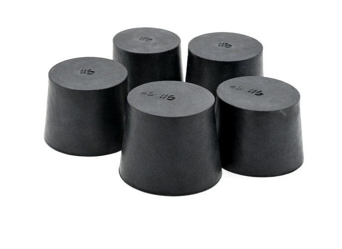 #6.5 Solid Rubber Stopper Lab Tapered Plug Bung No Hole Fits 1 1/16″-1 3/8 ID
