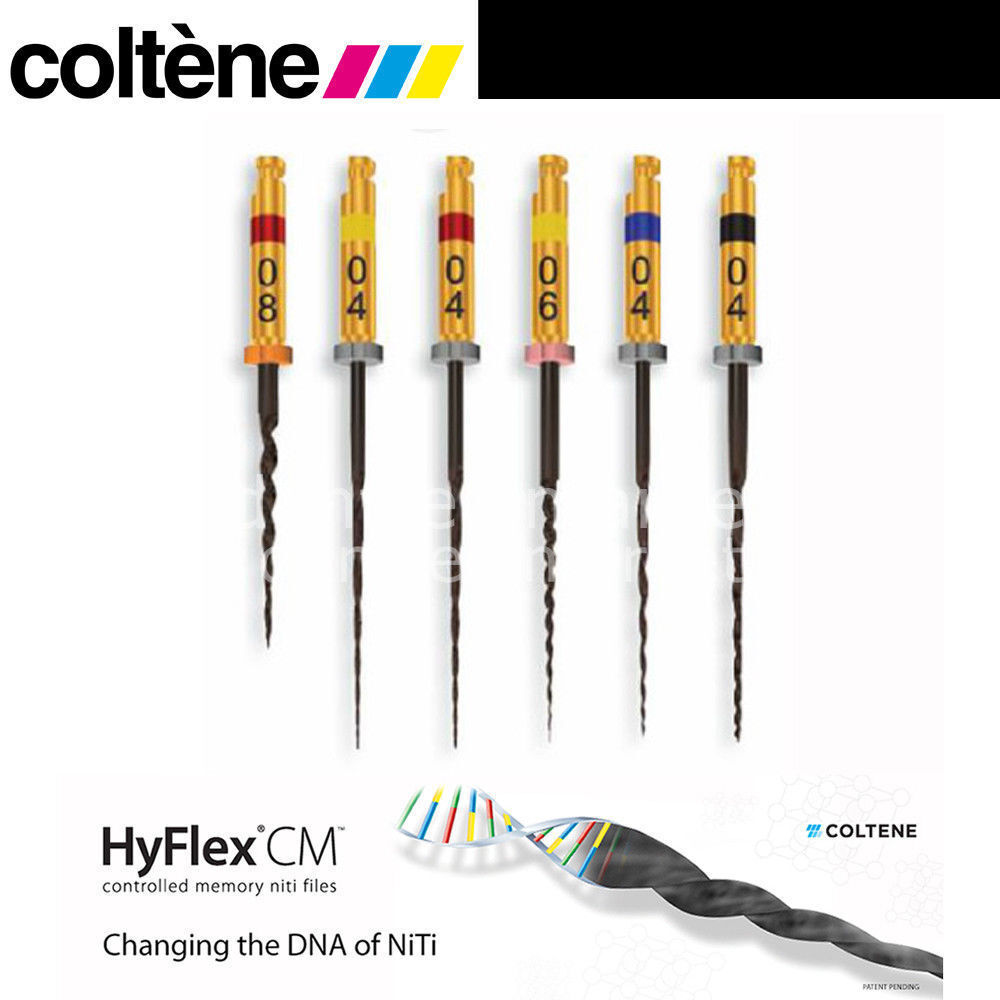 Coltene Whaledent Hyflex CM Controlled Memory NiTi Files 6 Files Pack (Free Ship