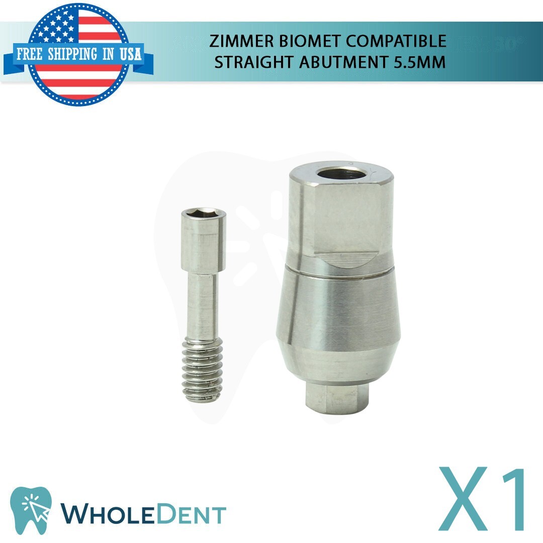 X1 Straight Titanium Abutment 5.5 Fitting With Zimmer Biomet® WP Prosthetic