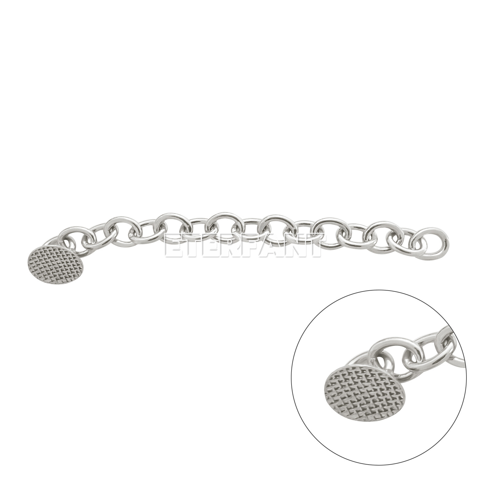 ETERFANT Dental Orthodontic Lingual Button Chains Round Base Plated Silver/Gold