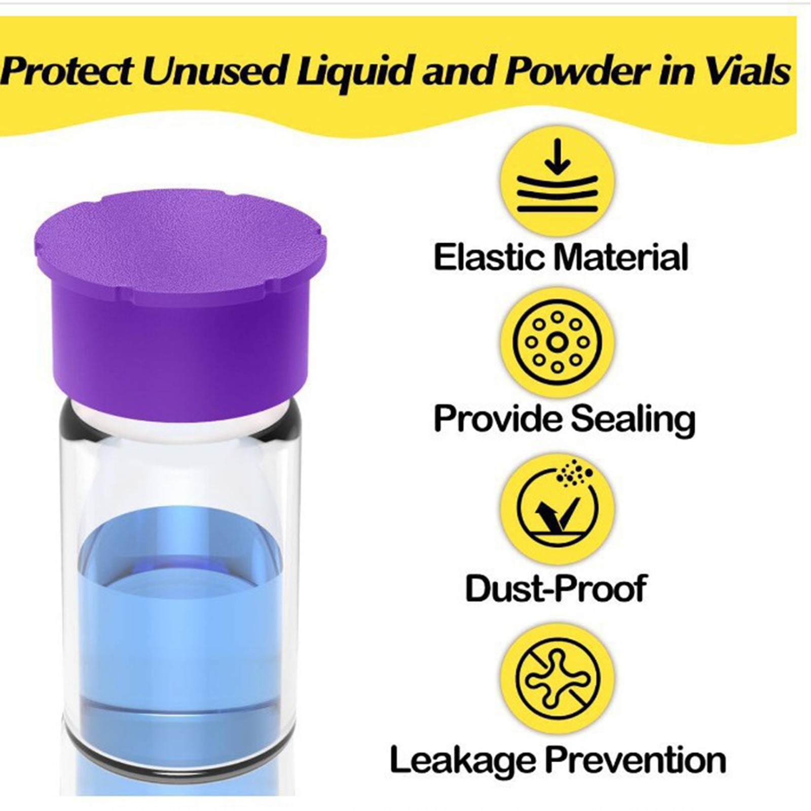 12Pack 3ml Glass Vials Protective Vial Caps 6 Colors Dust-Resistant Lids Covers