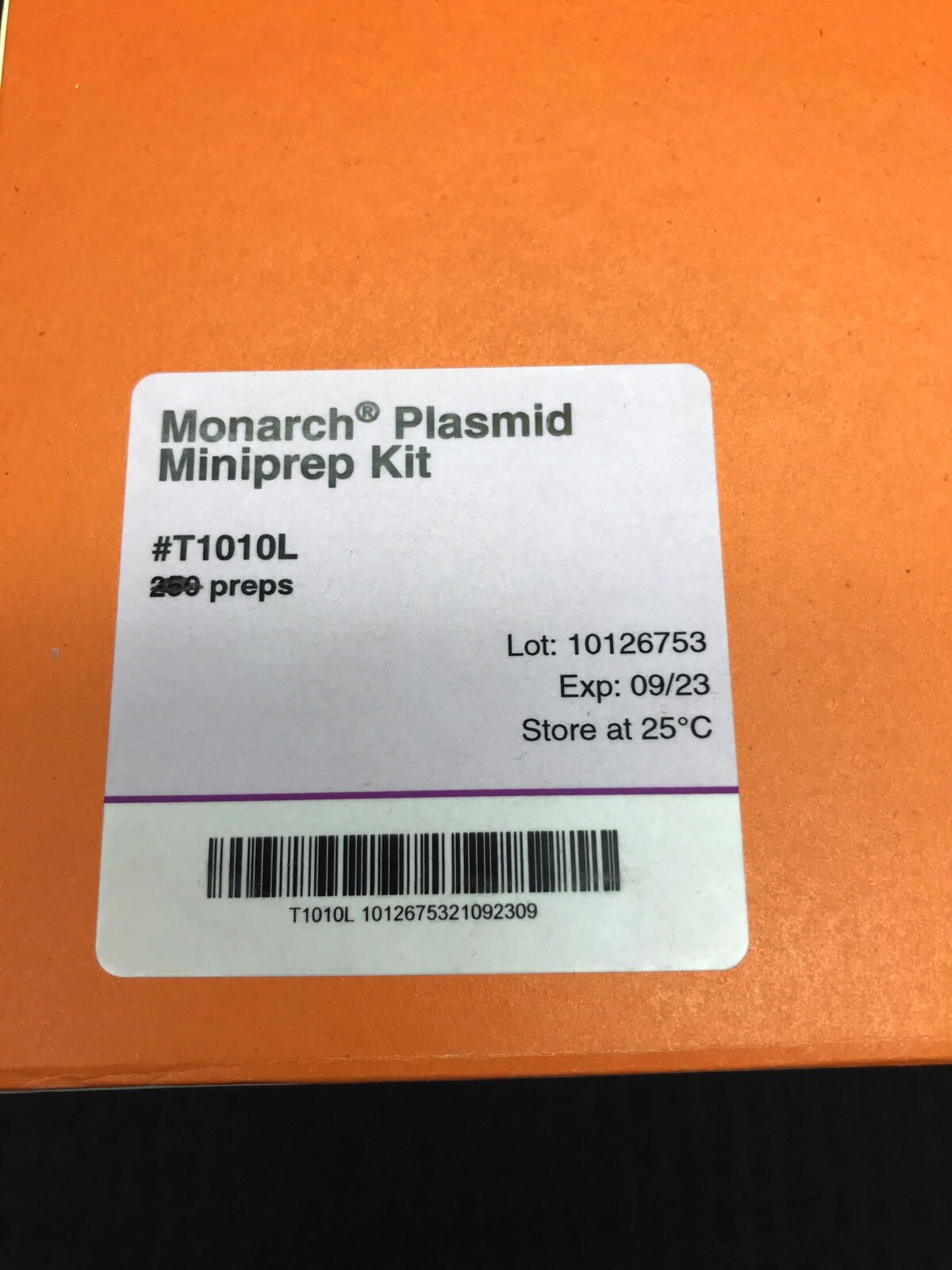 BIOLABS Monarch Plasmid DNA Miniprep Kit – Partial Kit T1010L B