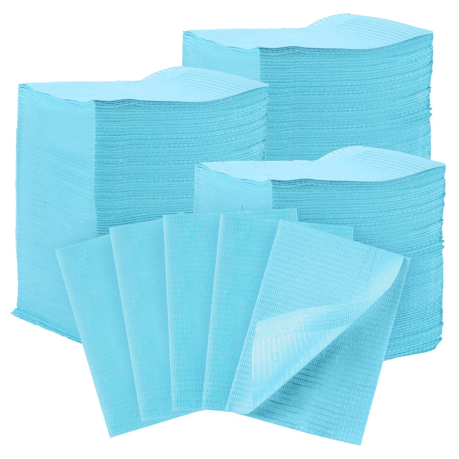 JMU Disposable Dental Bibs 3-Ply+ 1poly Tattoo Towel 13″x18″ Waterproof Medical