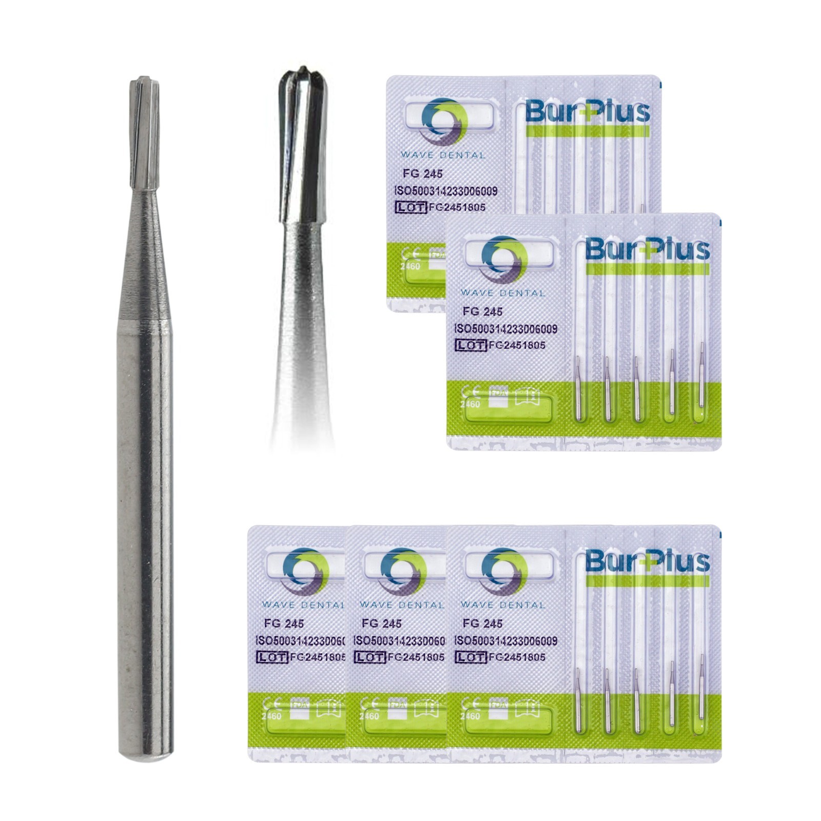 Dental Carbide Burs FG 245 Friction Grip Amalgam Prep High Speed Operative 25pcs