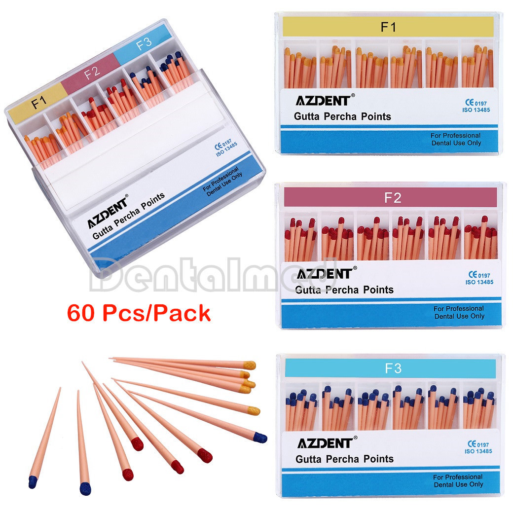 AZDENT Dental Endodontic Obturation Gutta Percha Points F1 F2 F3 Universal