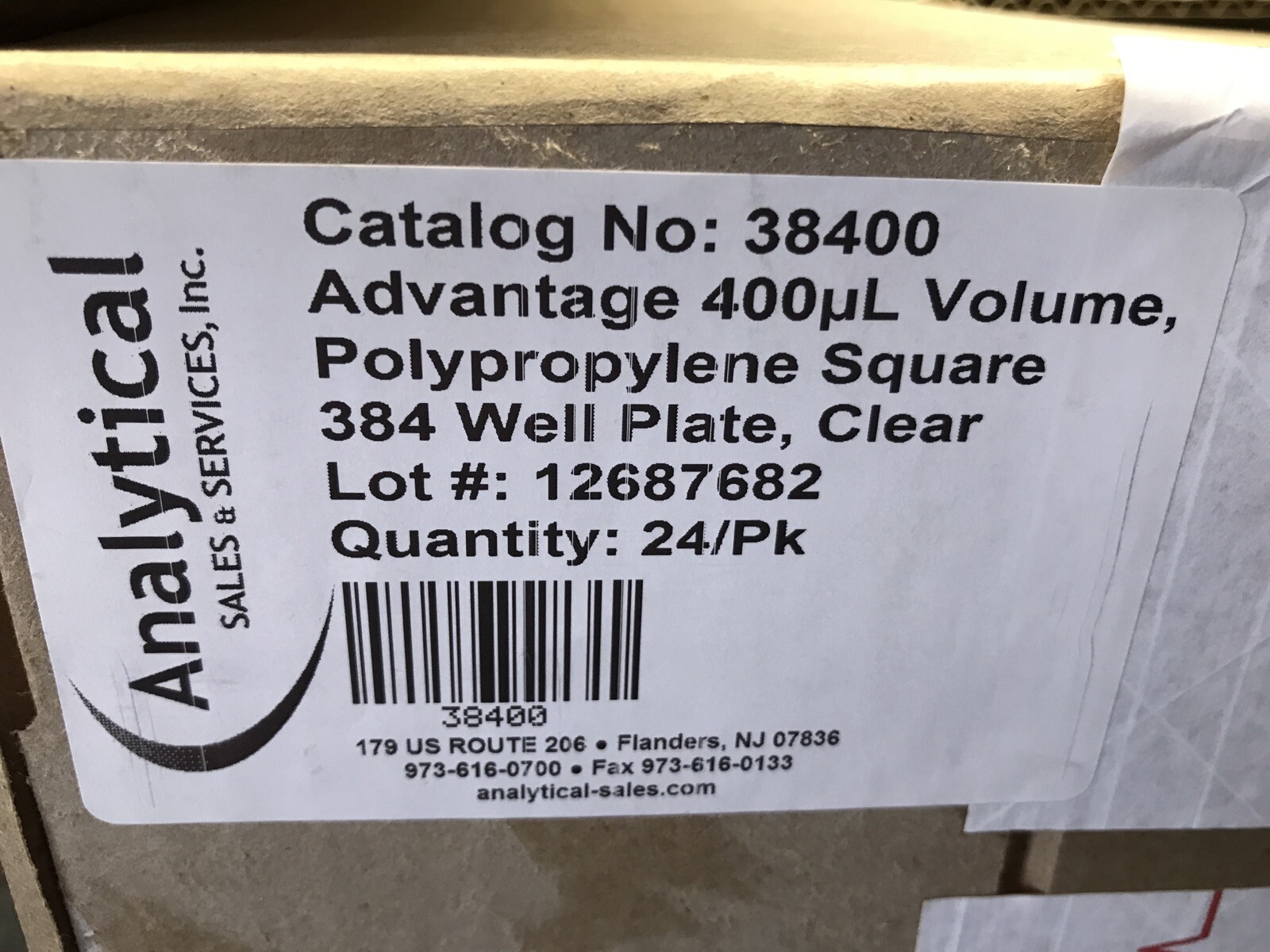 (24/Pack) ANALYTICAL Advantage 400uL PP 384-Well Collection Plate Square 38400